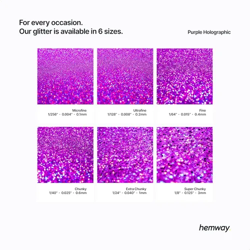 Miniatura 100 de Hemway - Purpurina para resina 100g, cristales metálicos plateados, copos súper gruesos para vasos de epoxi, cera de fusión