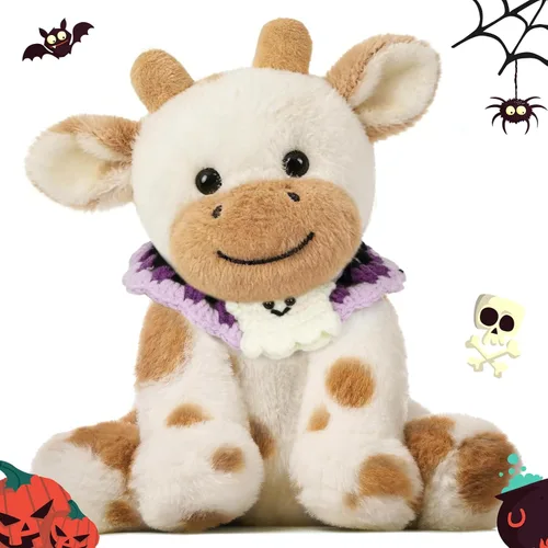 Miniatura 25 de Hopearl Adorable Vaca de Peluche, Juguetes de Vaca Flexible Suave, Animales de Peluche, Regalos de Cumpleaños Lindos para Niños, Niñas, Niños