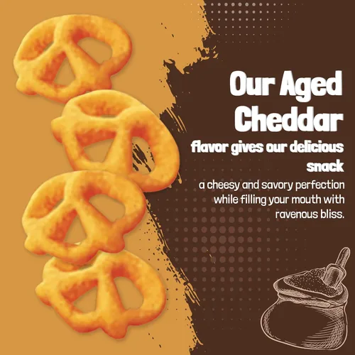 Miniatura 4 de Unique Snacks Puff Knots, sabor a queso cheddar audaz y sabroso con un divertido crujido de pretzel, aperitivos sin gluten, 4.8 onzas, bolsa