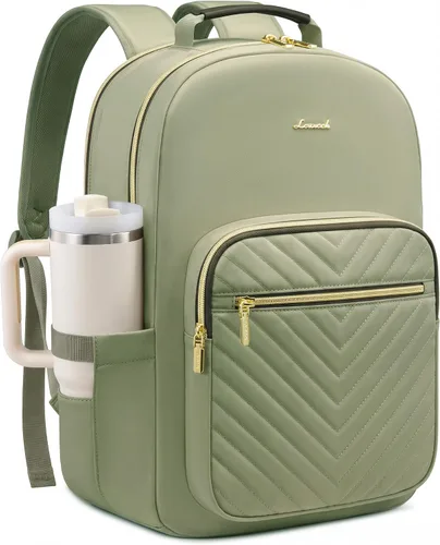 Miniatura 32 de LOVEVOOK Mochila para laptop de 17.3 pulgadas para mujer, bonita mochila de viaje bolso para mujer, bolsa profesional para computadora portátil