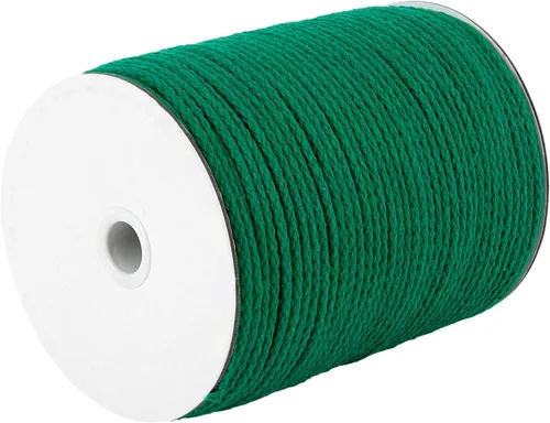 Miniatura 26 de CAQUBO Cuerda de Macramé de Algodón Trenzado de 4 mm, 157 Metros, Color Blanco, Hilo de Macramé para Manualidades, Cuerda de Macramé Suave, Cordón