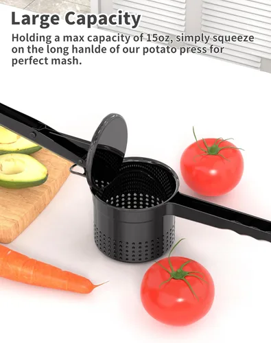Miniatura 5 de Livilord Triturador de papas grande de 15oz, triturador de acero inoxidable resistente para puré de patatas, herramienta de cocina triturador