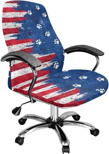 Miniatura 12 de Funda para silla de oficina de mármol morado, lavable, funda para silla de escritorio, fundas para silla de computadora para silla giratoria, silla
