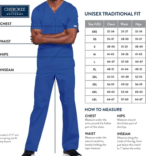 Miniatura 2 de Cherokee Big and Tall Originals Unisex V-Neck Scrubs Top