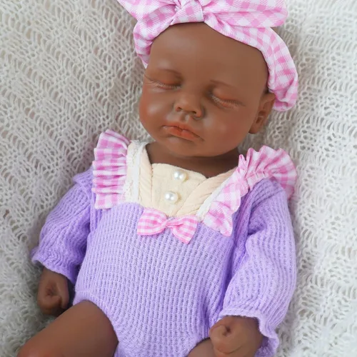 Miniatura 9 de Muñecas de Bebé Reborn de Silicona Completa de 12 pulgadas, Muñecas de Recién Nacido Realistas 1:1 Sin Vinilo Muñecas Reborn de Niño Realistas