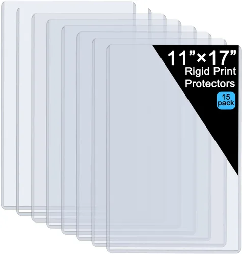 Miniatura 11 de 12 protectores de hojas de plástico duro de 8.5 x 11 pulgadas, protector de impresión rígido, fundas de papel impermeables transparentes, fundas 8.5