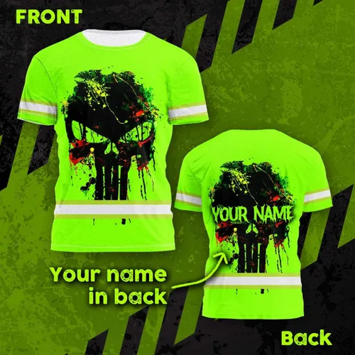 Miniatura 4 de Maddly Colección de ropa de trabajo de alta visibilidad con bandera de EE. UU. personalizada con nombre para trabajadores, corredores, camioneros