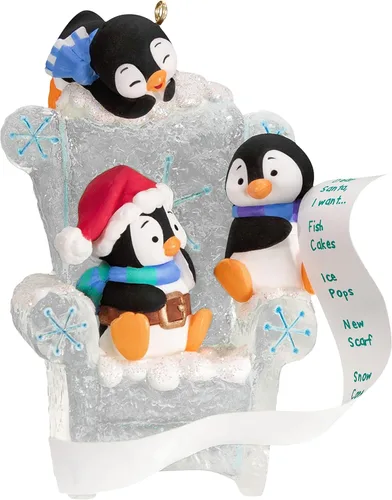 Miniatura 9 de Hallmark Keepsake Adorno de Navidad 2025, un regalo de Papá Noel, regalos para los amantes de los pingüinos
