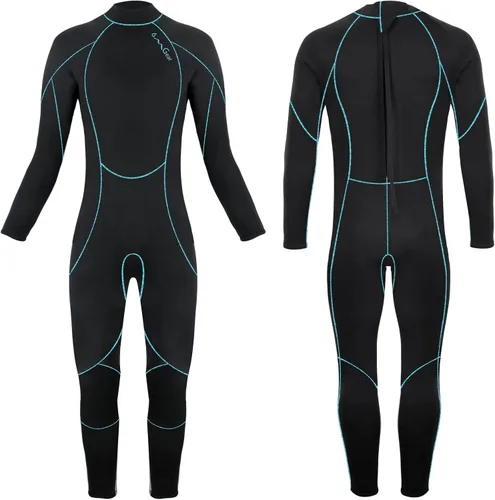 Miniatura 9 de OMGear - Traje de neopreno térmico para niños de 3 mm para niños y niñas jóvenes, niños, traje de neopreno para niños para aguas frías, manga Negro