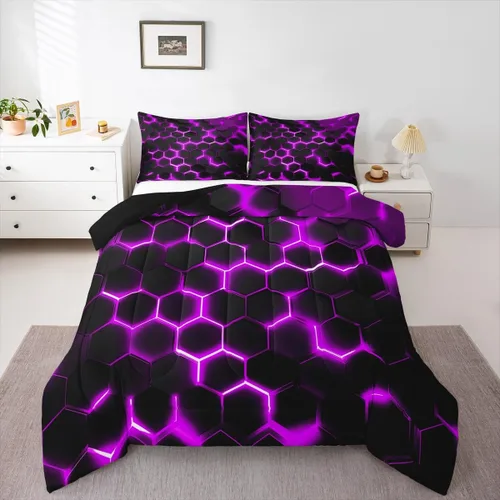 Miniatura 17 de Erosebridal Juego de edredón de zorro para niños, edredón de plumón de oso bosque, ciervo, para dormitorio de niños y niñas, juego de ropa de cama