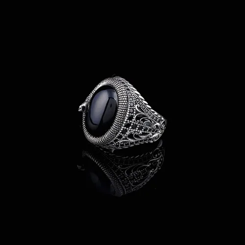 Miniatura 4 de Mens Handmade Ring, Black Onyx Men's Ring, Snake Ring, Black Onyx Ring Sterling Silver, Mens Onyx Snake Ring, Gift for Boyfriend