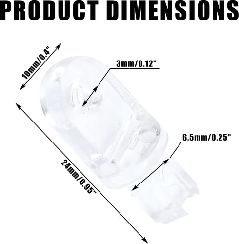 Miniatura 2 de 12 puntas de varilla inclinable de hardware, piezas de repuesto de persianas verticales para ventanas interiores de reparación transparente