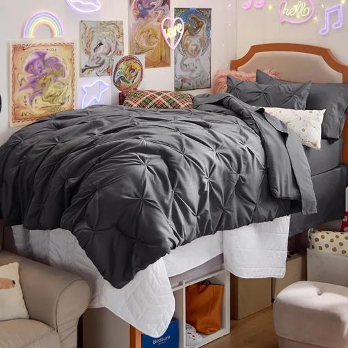 Miniatura 43 de Bedsure - Juego de edredón tamaño matrimonial verde azulado - Juego de ropa de cama tamaño matrimonial en una bolsa de 7 piezas, juego de cama 14