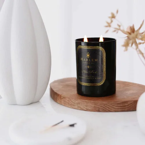 Miniatura 5 de HARLEM CANDLE CO. After Dark - Vela de soja perfumada de lujo, 11 onzas, tiempo de combustión de 80 horas, bergamota, azafrán, vainilla borbónica