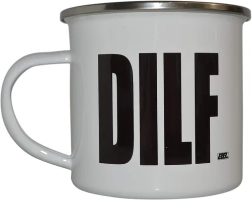 Rogue River Tactical Divertido DILF Dad Camp Taza Esmalte Camping Taza de Café Regalo para el Día del Padre Marido