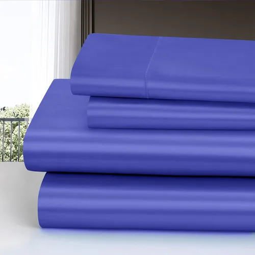 Miniatura 244 de Homiest Juego de sábanas de satén de lujo de 3 piezas con bolsillo profundo, 1 sábana bajera + 1 sábana encimera + 1 funda de almohada