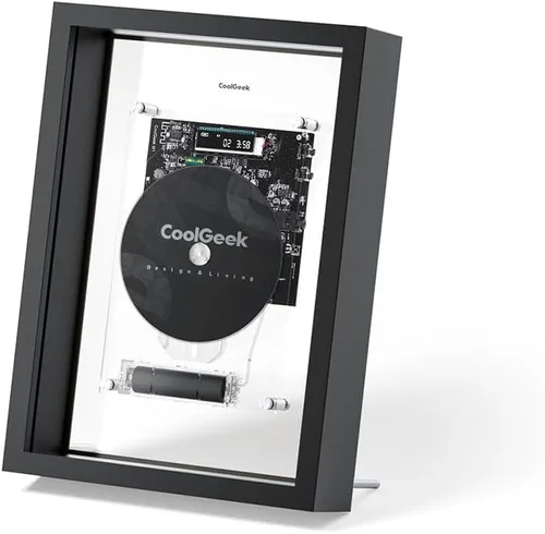 Miniatura 6 de Reproductor de CD vertical M1 para pared y escritorio, decoración de arte industrial transparente, transmisor Bluetooth de alta fidelidad