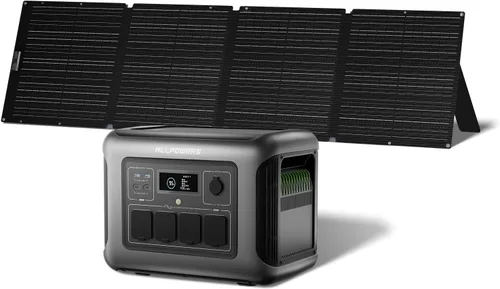 Miniatura 12 de [Nueva versión 2025] ALLPOWERS R1500 LITE Estación de energía portátil con panel solar SP037, generador solar LiFePO4 de 1600 W 1056 Wh con panel