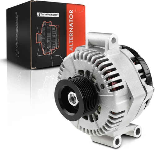 A-Premium Alternador compatible con Ford F250 F350 F450 F550 Super Duty 2008-2010, V8 6.4L, 12V 130Amp en sentido de las agujas del reloj 8 poleas,