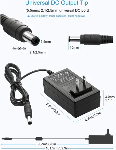 Miniatura 3 de ALITOVE Fuente de alimentación de 12 V CC 12 voltios 3A 36 W adaptador de corriente 100 ~ 240 V CA a CC 12 V convertidor 3Amp 2.5A 2A AC/DC