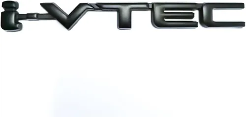 Letras en relieve 3D i-VTEC Emblema de metal con respaldo adhesivo de repuesto para emblema trasero decoración automotriz (negro)
