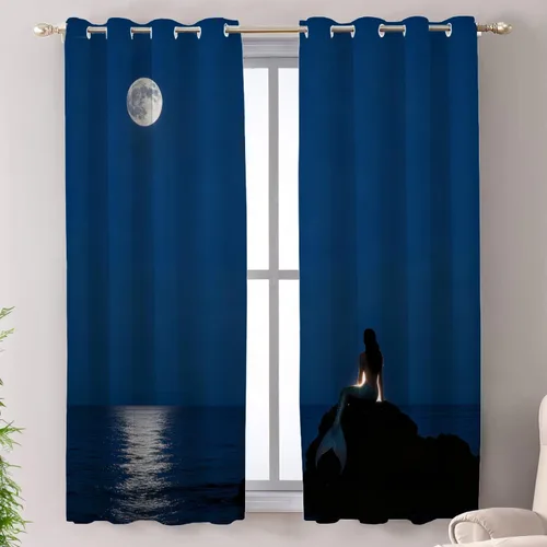 Miniatura 47 de Shrahala Cortinas de hojas de arce otoñales para ventanas de cocina, hojas rojas ardientes, fondo marrón, paneles de cortina de ventana de poliéster