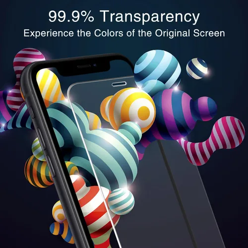 Miniatura 5 de KAREEN Paquete de 2 protectores de pantalla de privacidad para iPhone 11 Pro, XS, X de 5.8 pulgadas, película de vidrio templado antiespía privada