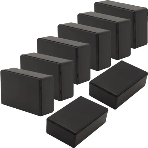 Miniatura 33 de Zulkit 12 cajas de proyecto de plástico ABS para proyectos eléctricos, caja de conexiones de energía, color negro, 1.97 x 1.10 x 0.59 pulgadas