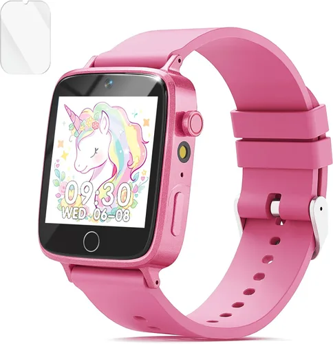 Miniatura 15 de NBKLS Reloj Inteligente para Niños Varones, Reloj para Niños con Pantalla Táctil de 1.54 Pulgadas, Reproductor de Música, Tarjeta de Aprendizaje, 10