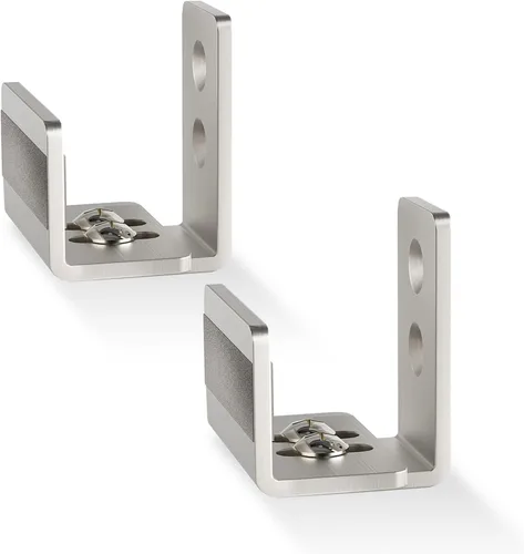 Miniatura 11 de EaseLife Guía de piso inferior para puerta corrediza de granero, forma de U, distancia de ajuste flexible y ajustable, diseño inferior plano al ras