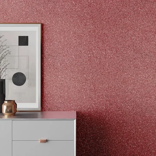 Miniatura 2 de VEELIKE Papel tapiz con purpurina oro rosa de 15.7''x118'' papel tapiz rosa brillante despegar y pegar papel de contacto con purpurina rollo de tela