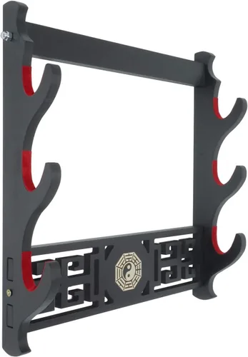Miniatura 8 de Soporte acolchado para montaje en pared, soporte para espada samurái, estante de exhibición chino Tai Chi Bagua