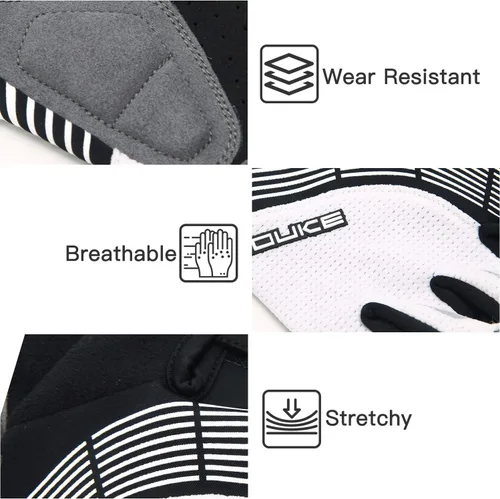 Miniatura 4 de Souke Sports Guantes de ciclismo Guantes acolchados de medio dedo para bicicleta con absorción de golpes, antideslizantes, transpirables, MTB