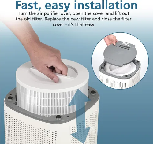 Miniatura 6 de Filtro de repuesto HEPA 12010 compatible con purificador de aire Clorox 11010 y 11011, habitaciones grandes de hasta 1,500 pies cuadrados, filtro