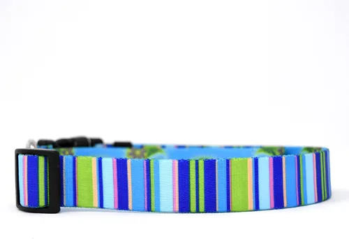 Miniatura 3 de Yellow Dog Design Collar de perro con rayas navideñas, tamaño grande, 1 pulgada de ancho