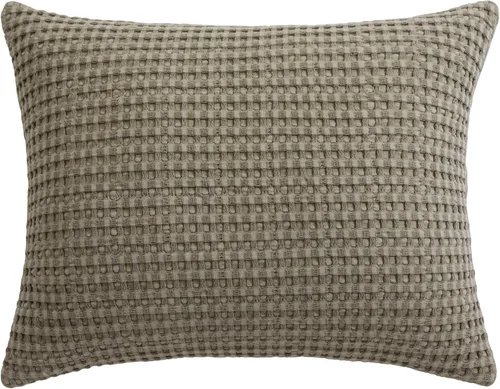 Miniatura 6 de Levtex Home - Mills Waffle Taupe - Almohada decorativa (12 x 24 pulgadas) - Waffle - Taupe