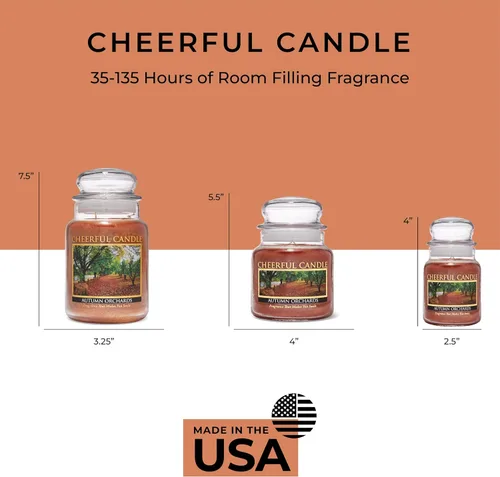 Miniatura 6 de A Cheerful Giver - Vela perfumada en tarro de vidrio Autumn Orchards (24 onzas) con tapa y fragancia fiel a la vida, fabricada en Estados Unidos