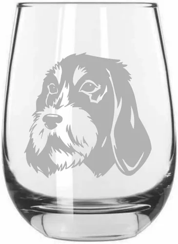 Miniatura 519 de Sakhalin Husky Dog - Copa de vino grabada personalizada de 15.25 onzas sin tallo