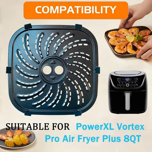 Miniatura 5 de Sartén para freidora de aire de 8 cuartos de galón para freidora de aire PowerXL Vortex Pro Plus, bandeja antiadherente prémium para freidora
