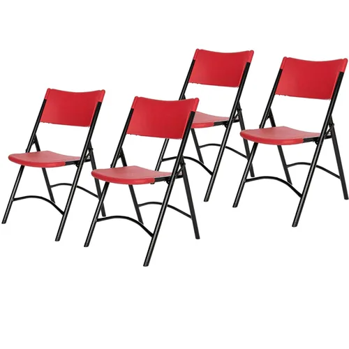 Miniatura 8 de National Public Seating - silla plegable liviana moldeada, 4 unidades, Azul/Negro, 4