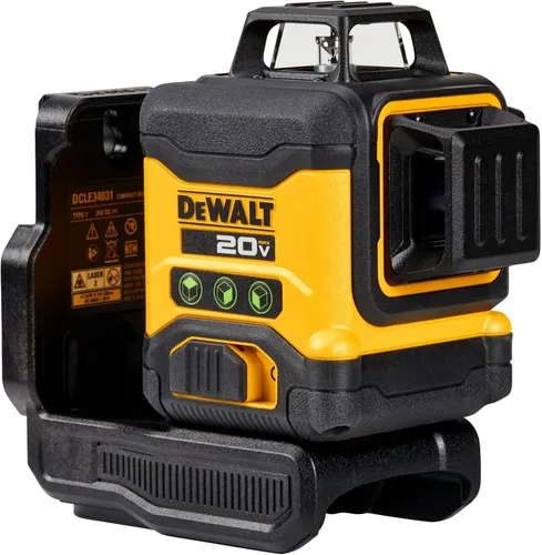 Miniatura 9 de DEWALT Nivel láser máximo de 20 V, láser de línea cruzada, 3X360, verde, solo herramienta (DCLE34031B)