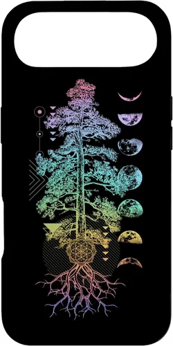 Miniatura 26 de iPhone 11 Pro Max Árbol de la Vida Fases de la Luna Yoga Chakra Estuche de Regalo