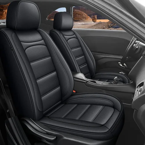 Miniatura 10 de AOMSAZTO Ajuste para Dodge Charger 2006-2025 Fundas de Asiento de Cuero Impermeables Personalizadas: Funda de Asiento para Charger R/T SRT SXT GT
