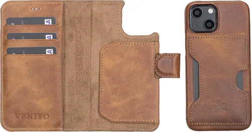 Miniatura 70 de Venito Florence - Funda de piel compatible con Samsung Galaxy S9, extra segura con bloqueo RFID, cartera desmontable para teléfono (gris decolorado)