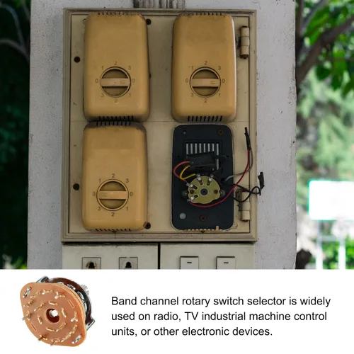 Miniatura 3 de Interruptor giratorio selector de banda 2P5T 2 polos 5 posiciones, 1 cubierta [para radio, TV, unidad de control de máquina industrial] - 2 piezas