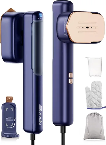 Miniatura 10 de Vaporizador de viaje para ropa con depósitos de agua de 6.1 fl oz, calentamiento rápido de 15 segundos, rendimiento de vapor fuerte de 0.91 oz/yd²
