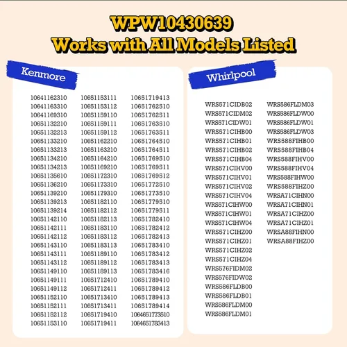 Miniatura 6 de WPW10430639 Estante para puerta de refrigerador Compatible con Whirlpool Kenmore, Contenedor para puerta del congelador W10430639 W10324876