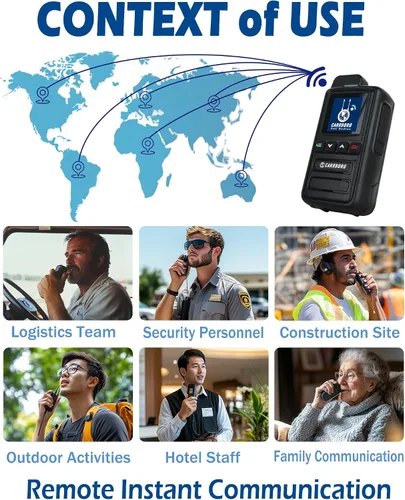 Miniatura 7 de CARRBORG X13 Global Rapid Walkie Talkies Radios bidireccionales de largo alcance (paquete de 2) Rango ilimitado Sin por vida Auricular