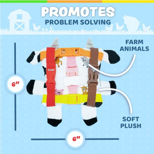 Miniatura 4 de Buckle Toys Bessie - Juguete de aprendizaje para niños pequeños Viaje en avión esencial, desarrollar habilidades motoras, resolución de problemas