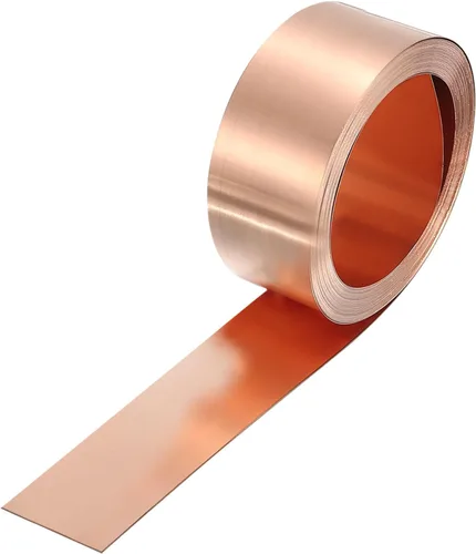 Miniatura 28 de uxcell Rollo de chapa de cobre para tapajuntas 3500 mm x 100 mm x 0,02 mm, tira de cobre puro al 99,9% de 101,6 mm x 3,5 m, placa de hoja de metal